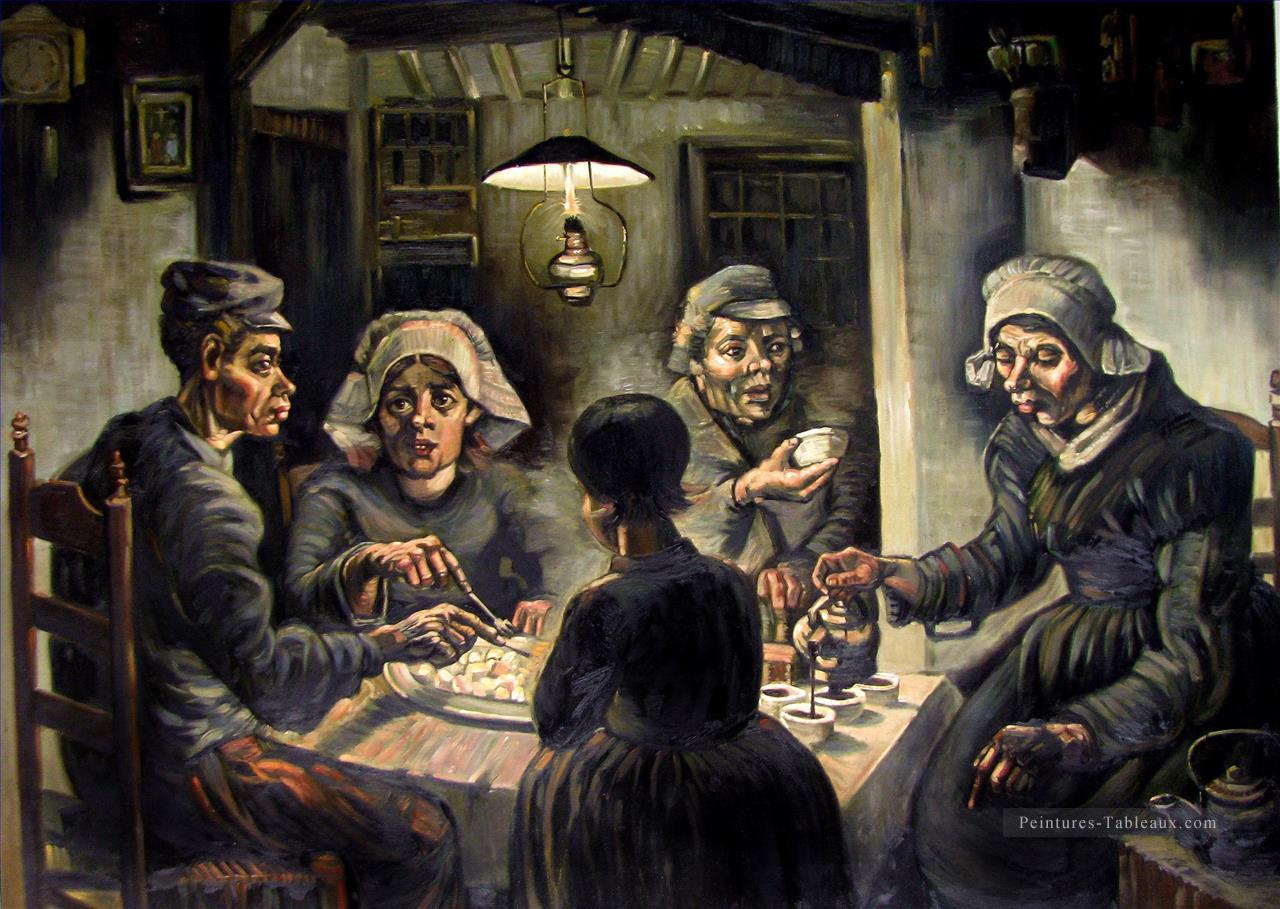 Les mangeurs de pommes de terre grises Vincent van Gogh Peintures à l'huile